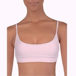 Frankies Bikinis Womens Gavin Pink Knit Adjustable Straps Bikini Swim Top